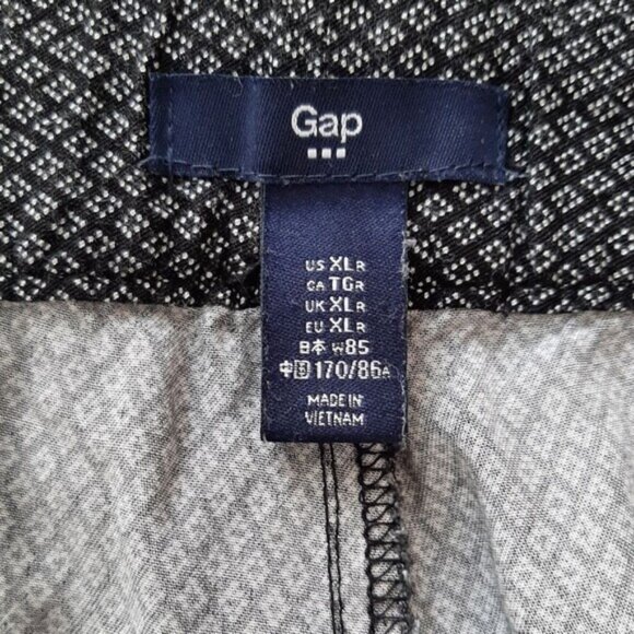 GAP Comfort Fit Jogger Stretch Waist Pull-On Light Casual Crop Pants B&W Sz XL - Picture 13 of 14